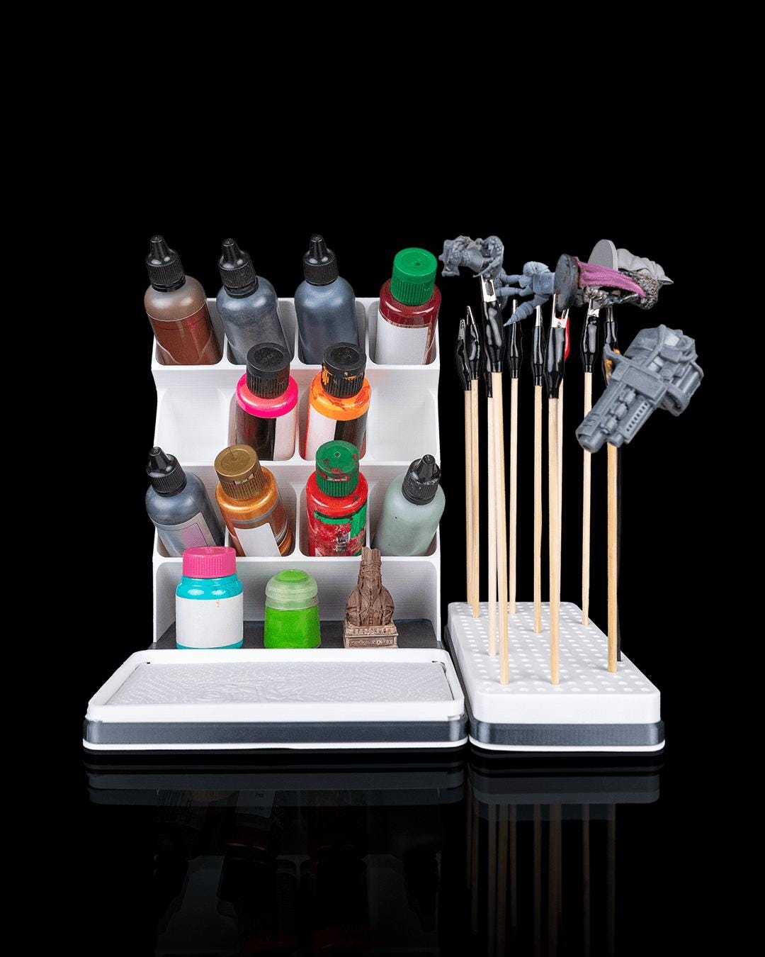 Paint Pot Rack Mixing Tray & Drying Stand